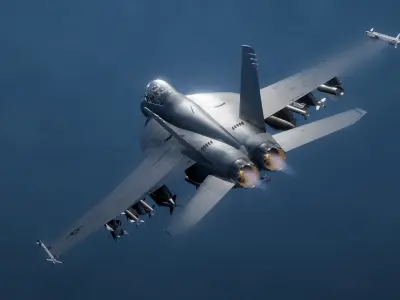 F18F Super Hornet-Rigged-with Cocpit - Changeable decal and text Low-poly 3D model