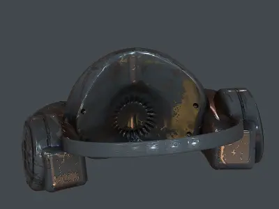 Gas mask helmet 3d model scifi Low-poly 3D model Low-poly Low-poly 3D model order