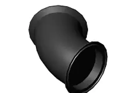 Sanitary Elbow 45 TC 2-1-2 in 3D model