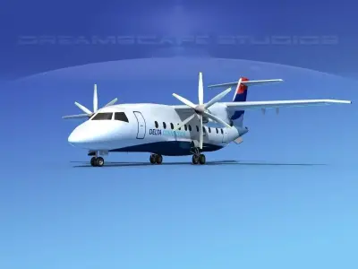 Dornier 328-130 Delta Connection 3D model