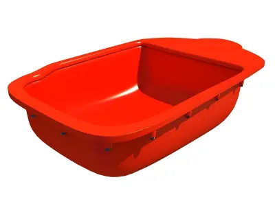Red Engine Oil Pan 3D model