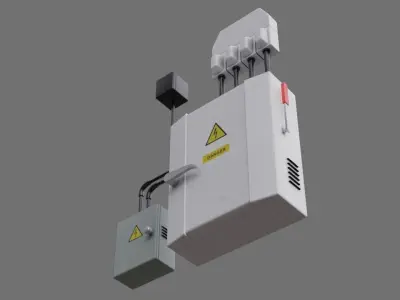 Fuse Box 1A Low-poly 3D model