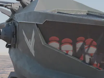 Dune Ornithopter  Sci fi Helicopter 3D model