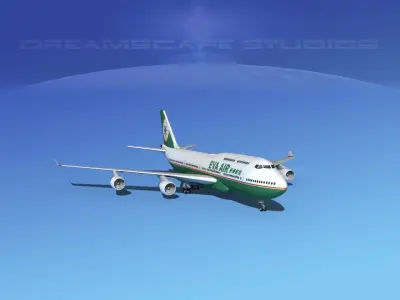 Boeing 747-400 Eva Air 3D model