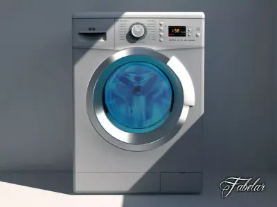 Washing machine 03 Free low-poly 3D model