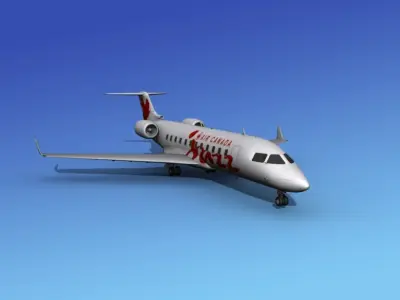Canadair CRJ100 Air Canada Jazz 3D model