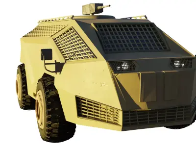 Military Car Low-poly 3D model