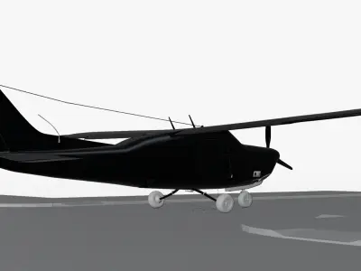 Airplane Cessna 210 Centurion 1957 Low-poly 3D model
