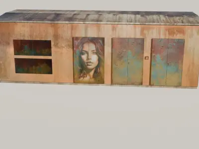 Electric cabin Low-poly 3D model