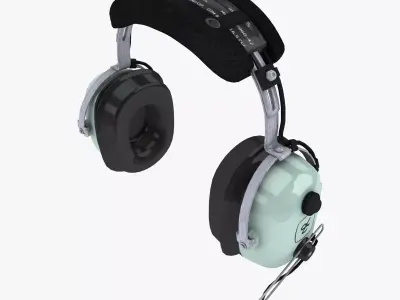 David Clark H10-36 Pilots headset Low-poly 3D model