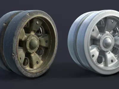 T-55 Tank Road Wheel 3D model