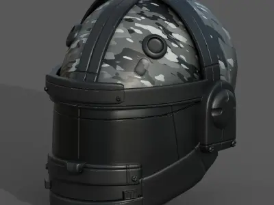 Helmet military combat soldier armor scifi  Low-poly 3D model