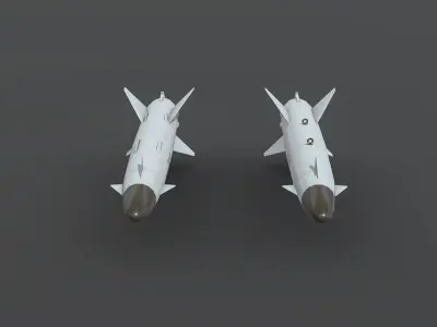 Swedish RBS-15F Anti-Ship Missile Low-poly 3D model