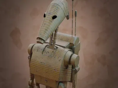 B1 model battle droid 3D model