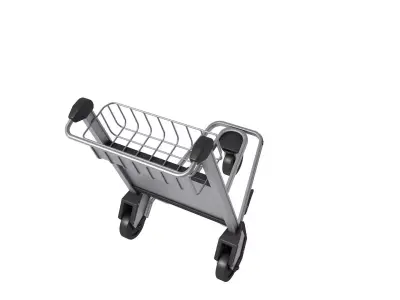 Airport Luggage Trolley 3D model