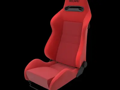 Recaro Speed Seat Low-poly 3D model