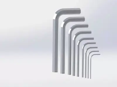 Allen Key Set Free 3D model