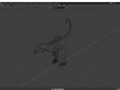 Sci-Fy Dinosaur Free low-poly 3D model
