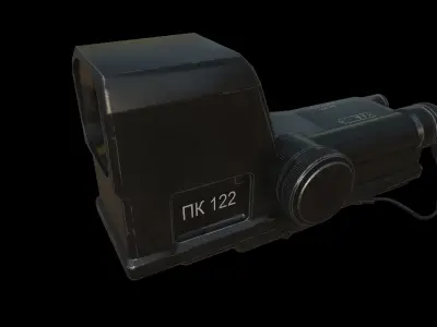 Soviet Weapon Optics Set 1-3 Low-poly 3D model