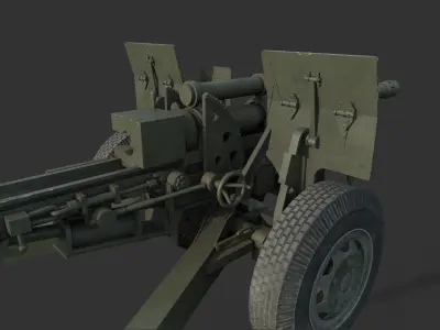 105mm M2A1 Howitzer 3D model 3D model