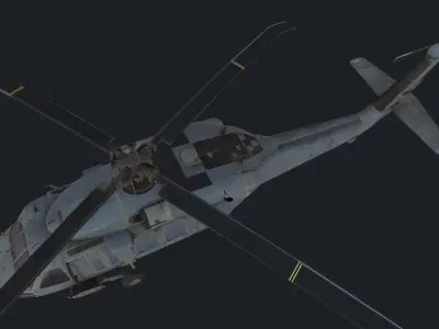 UH-60 Black Hawk Low-poly 3D model