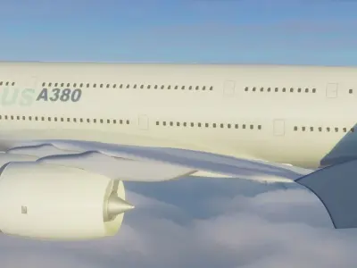 Airbus A380-800 Low-poly 3D model