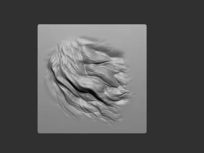 8 Animal or creature hair and fur VDM brush set for Zbrush Free 3D model