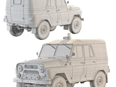 UAZ 469 AP 1978 3D model