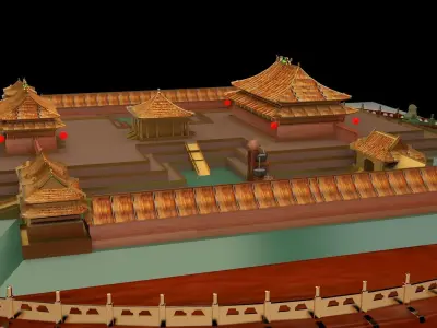 Chinese forbidden city 3D model