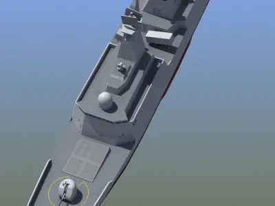 Type 054A Frigate Low-poly 3D model