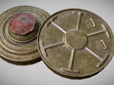 Soviet mine TM-62M Free low-poly 3D model