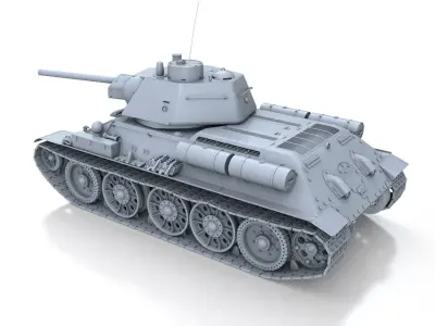 OT-34-76 - Model 1943 - Soviet Flame-Thrower Tank 3D model
