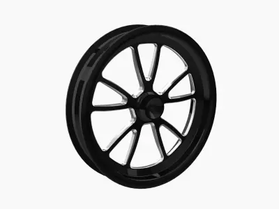 Weld Racing Full Throttle drag front wheel Low-poly 3D model