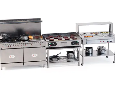 Commercial Kitchen Set 02 3D model