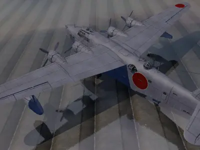 Kawanishi H8K2 Emily 3D model