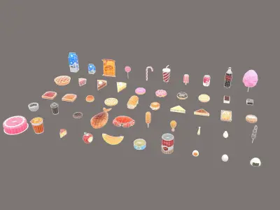 Low Poly Food Pack 3 Low-poly 3D model