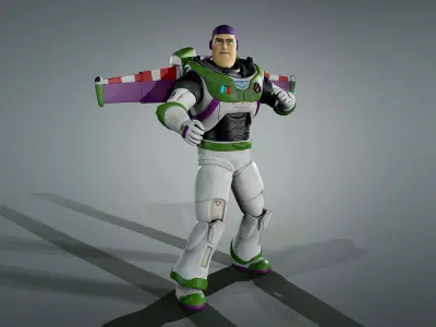 Buzz Lightyear From Movie Low-poly 3D model