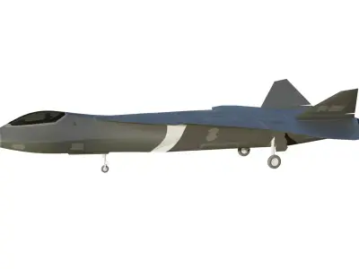 Piercer next generation stealth fighter jet 3D model