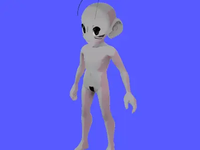 grom alien creature from theplanet secola Low-poly 3D model