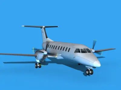 Embraer EMB120 Unmarked White 3D model