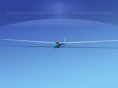 Schleicher ASW 22 Sailplane V01 3D model
