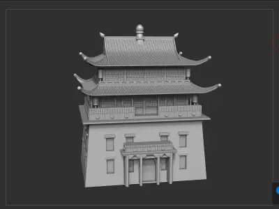 Gandan Monastery - Mongolia 3D model