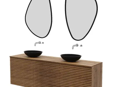Bathroom furniture full set 3D model purchase