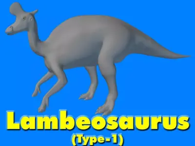 Lambeosaurus Type-1 D 3D model