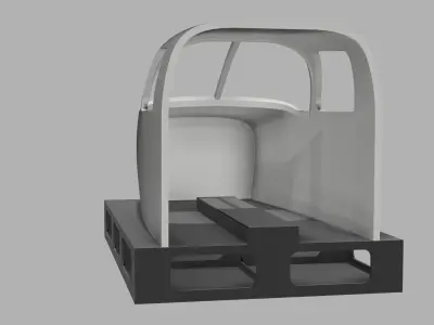 Piper Seneca Flight Simulator Cockpit shell 3D print model