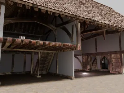 England Yoman house consturucted in medieval age 3D model