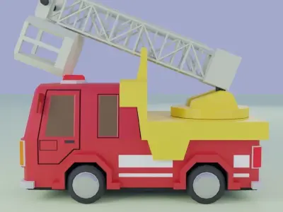 Elevetor Platform Truck Low-poly 3D model