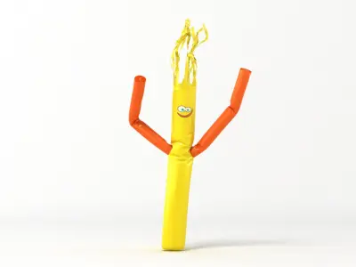 Skydancer 2 orange toy stick 3D model