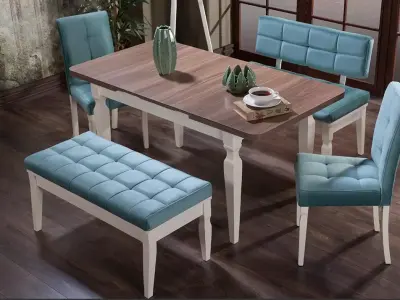Dining Table 3D Basic Lux Modern  Free 3D model
