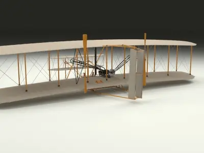 Rigged Wright Flyer 3D model